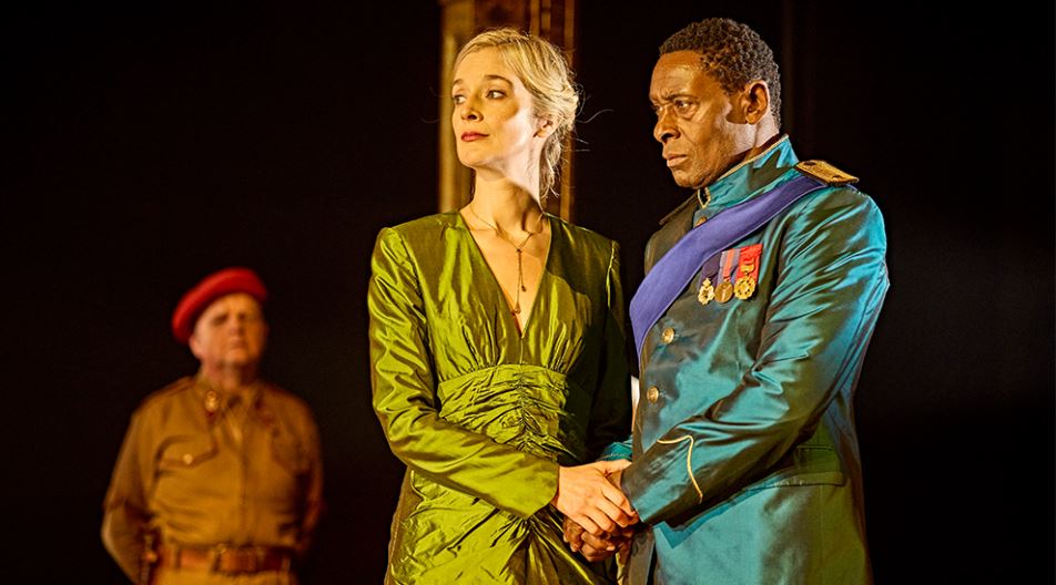 David Harewood and Caitlin FitzGerald in Othello