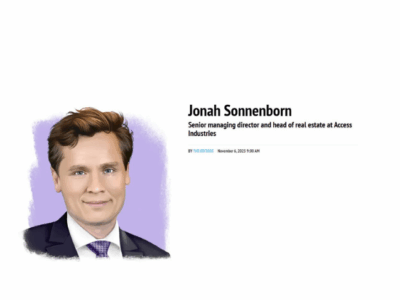 Commercial Observer Owners Magazine Power Series Profile on Jonah Sonnenborn