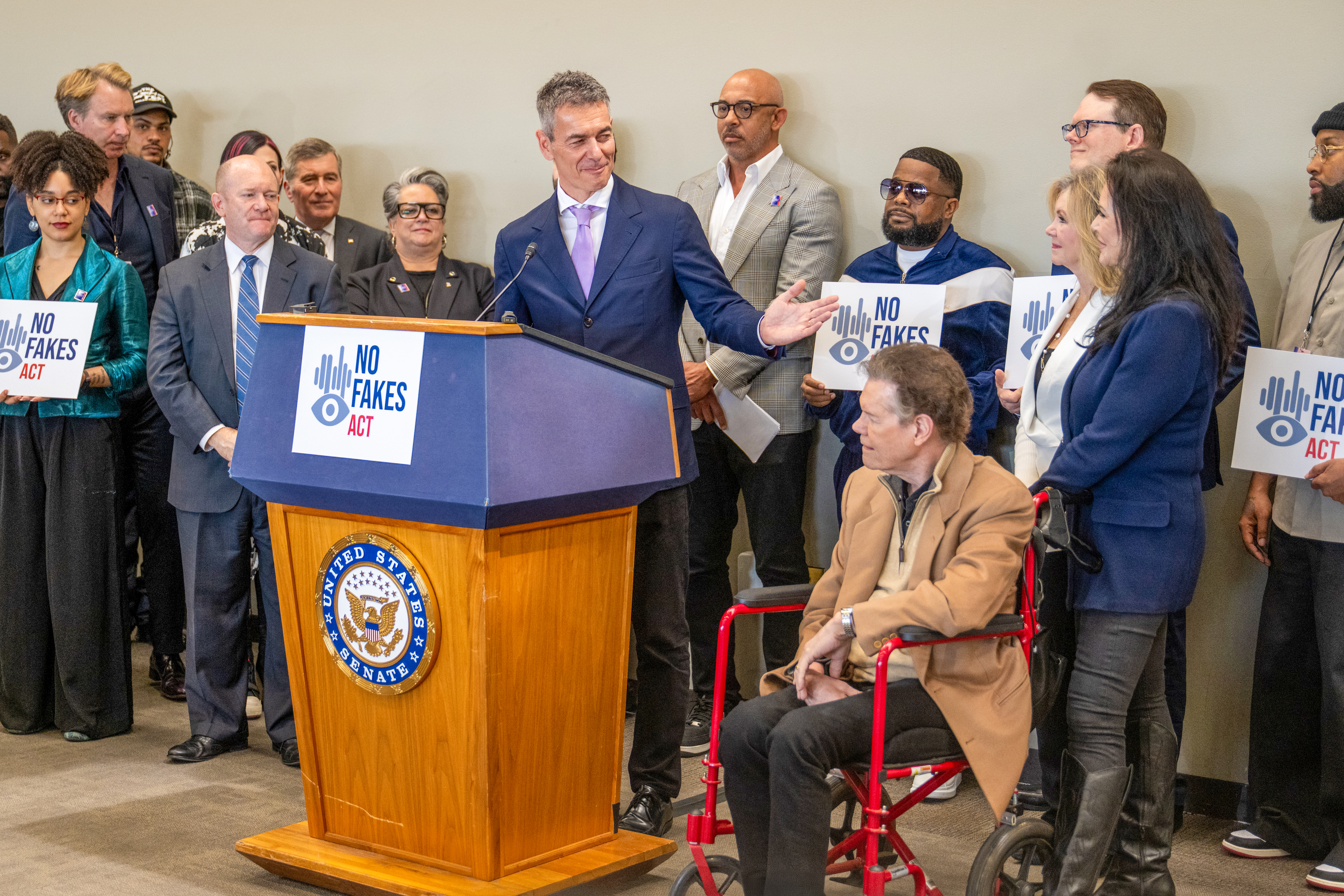 Robert Kyncl US Senate Press Conference NO FAKES Act 4-9-25 provided by Dan Swartz